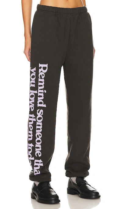 Shop The Mayfair Group Somebody Loves You Sweatpants In Charcoal