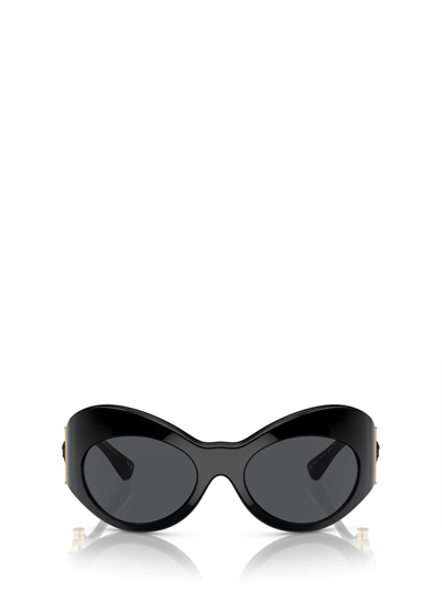 Shop Versace Eyewear Irregular Frame Sunglasses In Black
