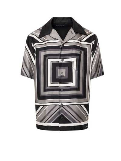 Shop Dolce & Gabbana Geometric Printed Shirt In Multi