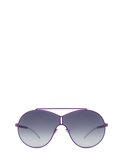 Shop Mykita Studio Shield Frame Sunglasses In Purple