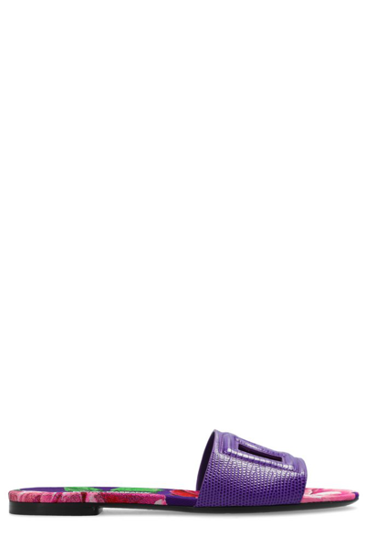 Shop Dolce & Gabbana Dg Logo Cut In Purple