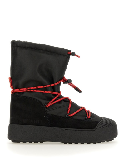 Shop Moon Boot Mtrack Polar Panelled Boots In Black