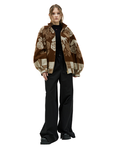 Undercover X Fragment Design Wool Bomber Jacket In Brown