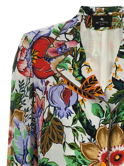 Shop Etro Floral Coat In Multicolor