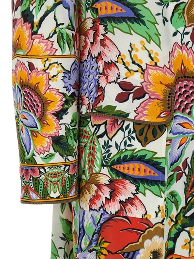 Shop Etro Floral Coat In Multicolor