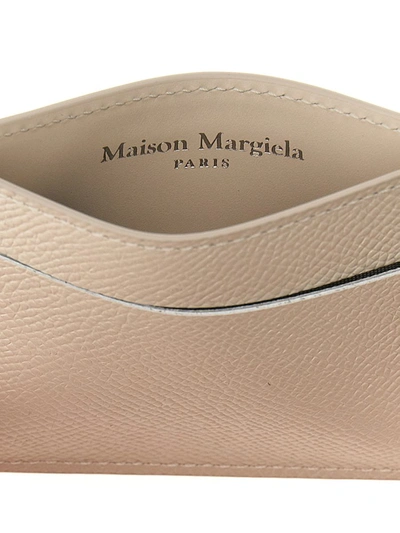 Shop Maison Margiela 'stitching' Card Holder In Gray