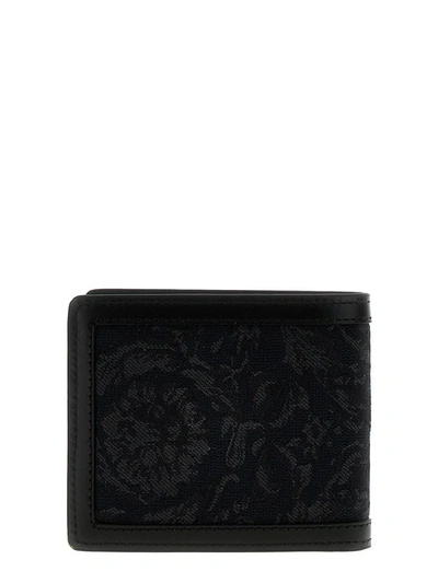 Shop Versace 'barocco' Wallet In Black
