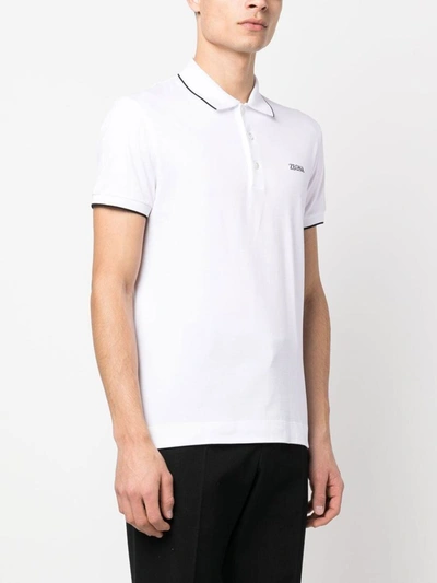 Shop Zegna T-shirts And Polos In White