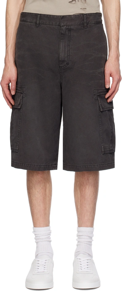 Shop Givenchy Black Embroidered Shorts In 001-black