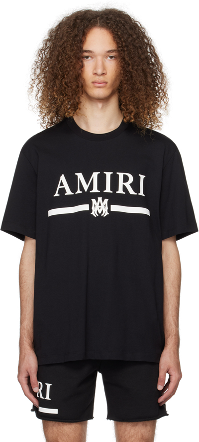 Shop Amiri Black M.a. Bar T-shirt