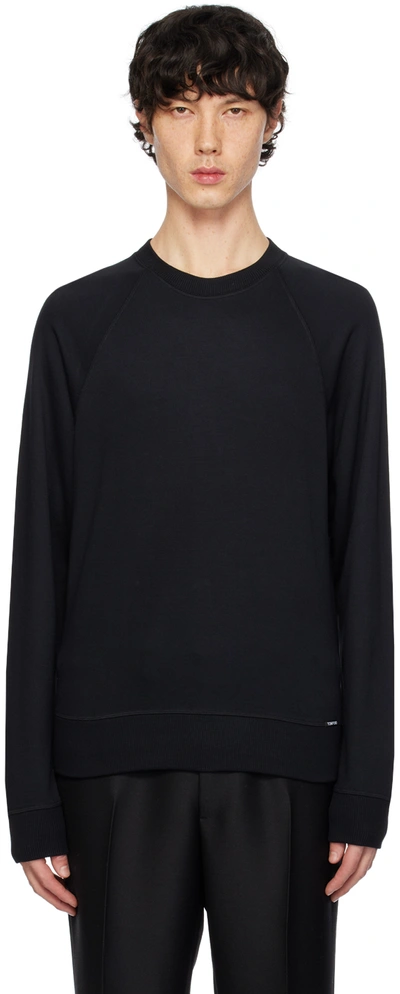 Shop Tom Ford Black Raglan Sweatshirt