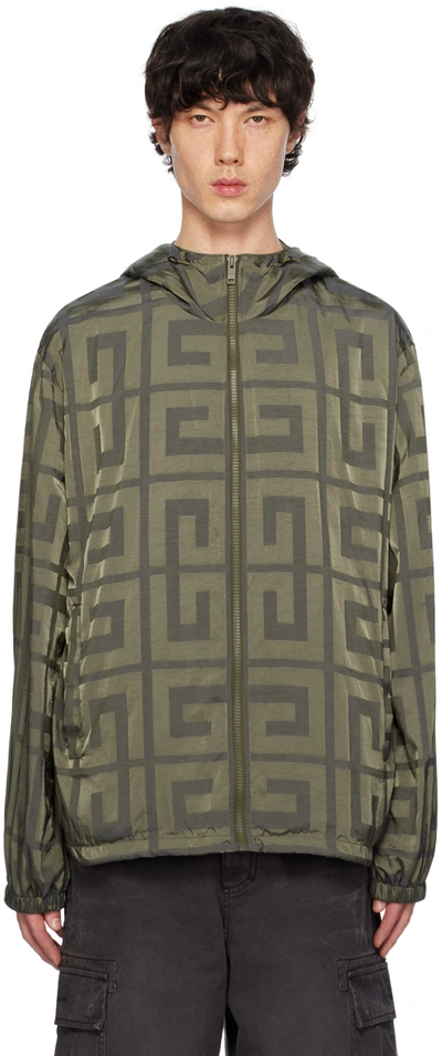Givenchy 4g-motif Taffeta Jacket In 305-khaki