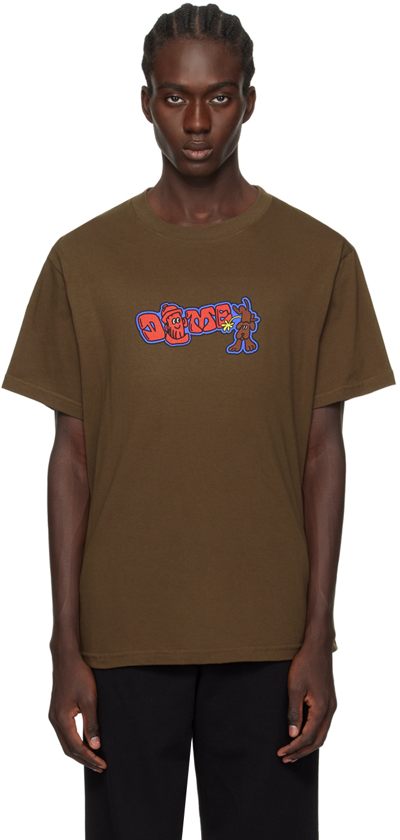 Shop Dime Brown Walk T-shirt In Dark Brown
