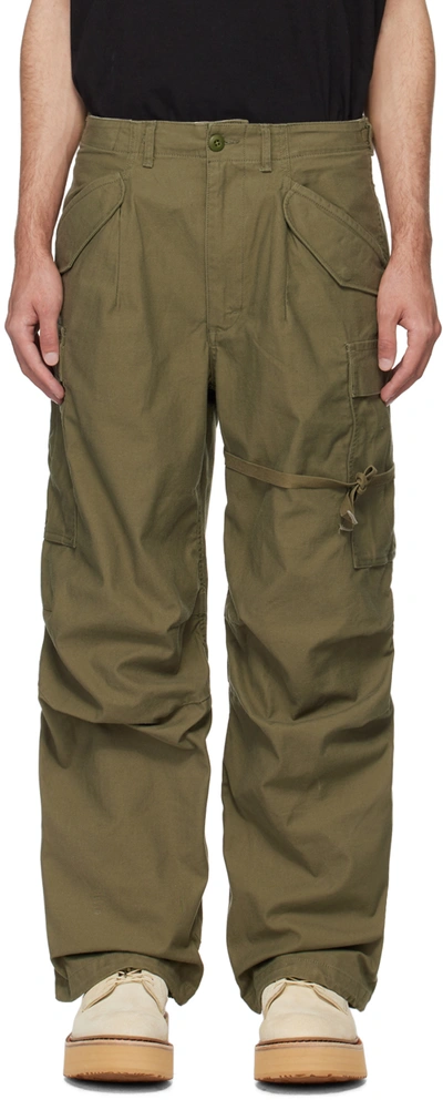 Shop R13 Khaki Mark Military Cargo Pants In Vintage Olive Drab