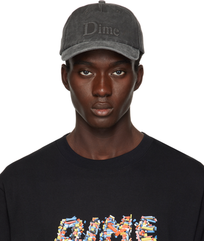 Shop Dime Gray Classic Uniform Cap In Charcoal Washed