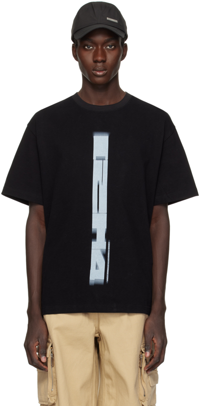 Shop C2h4 Black Deformation T-shirt