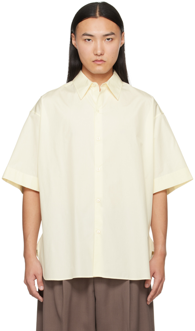 Shop Studio Nicholson Off-white Sorono Shirt In Parchment