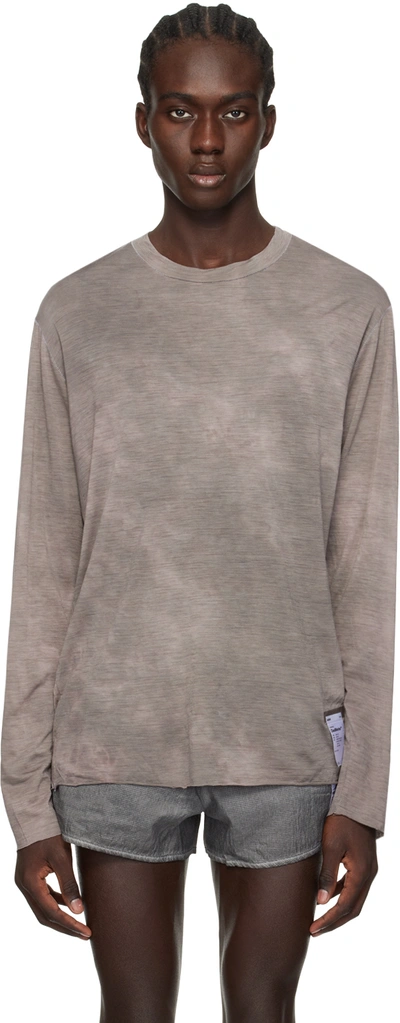 Shop Satisfy Gray Lightweight Long Sleeve T-shirt In Sun Bleached Rock