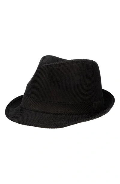 Shop San Diego Hat Cotton Corduroy Fedora In Black