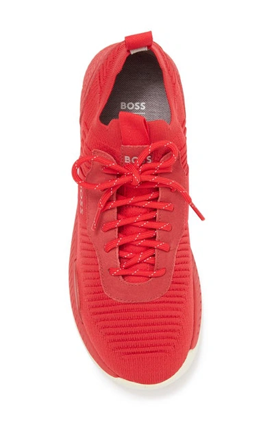 Shop Hugo Boss Boss Titanium Sneaker In Red