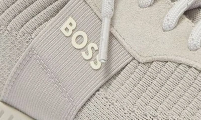 Shop Hugo Boss Boss Titanium Sneaker In Open Grey