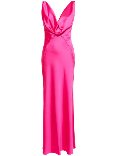 Shop Pinko Arzigliano Dress In Pink & Purple