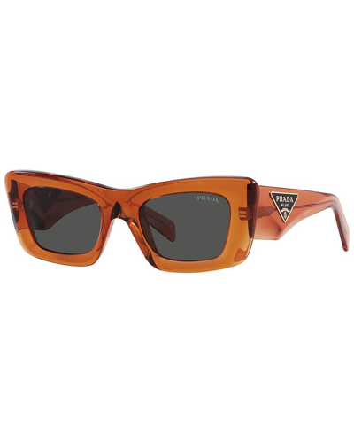 Shop Prada Women's Pr13zs 50mm Sunglasses In Orange