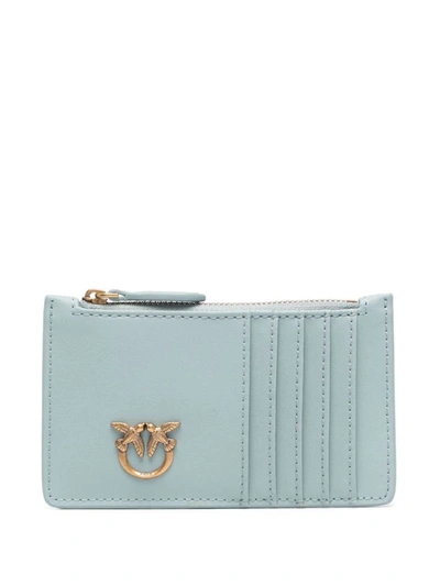 Shop Pinko Card Holder With Logo In Blue