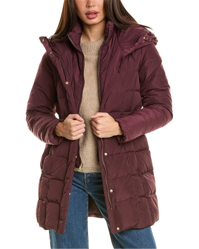 Shop Cole Haan Signature Quilted Down Coat In Red