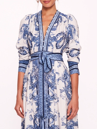 Shop Marchesa Ivy Maxi Dress In Blue Multi