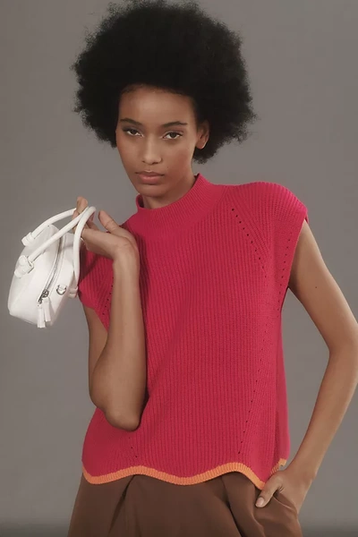 Shop Maeve Cap-sleeve Sweater Vest In Pink