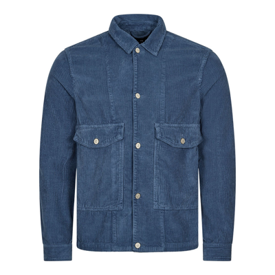 Shop Paul Smith Cord Overshirt In Navy