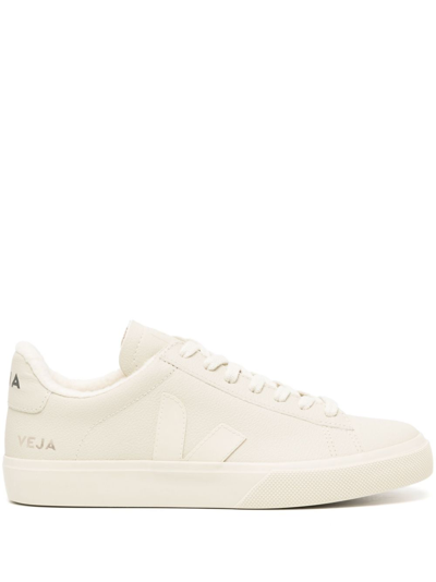 Shop Veja Campo Chromefree Leather Sneakers In Neutrals