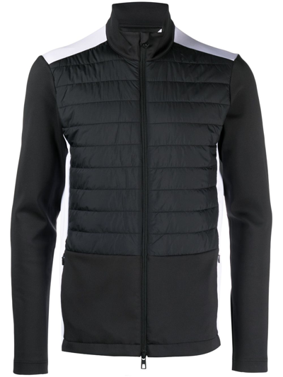 Shop J. Lindeberg Black Delano Hybrid Padded Jacket