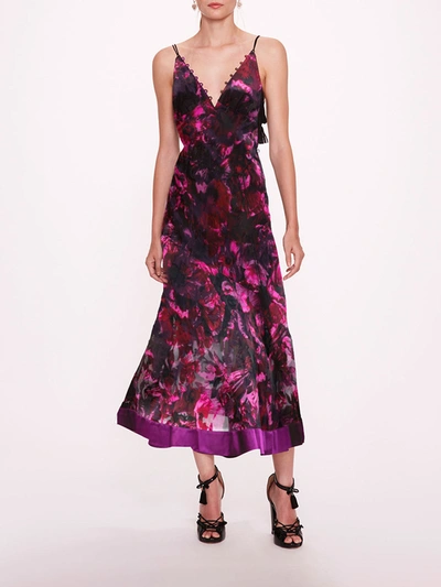 Marchesa Niobe Slip Dress In Fuchsia