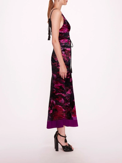 Marchesa Niobe Slip Dress In Fuchsia
