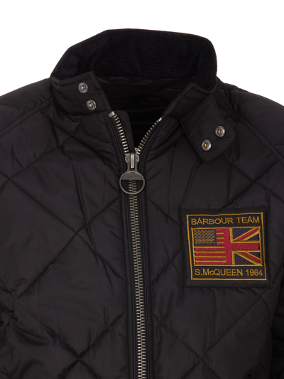 Barbour Merchant Quilted Bomber Jacket In Black