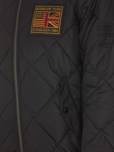 Barbour Merchant Quilted Bomber Jacket In Black