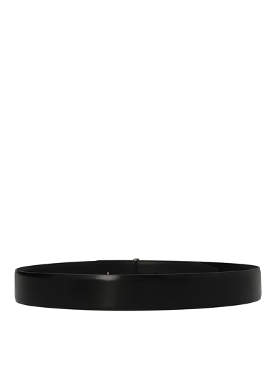 Tom Ford Shiny Smooth Calf Reversible T Belt 40 Mm In Black