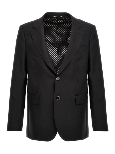 Shop Pt Torino Single-breasted Blazer Jacket In Black