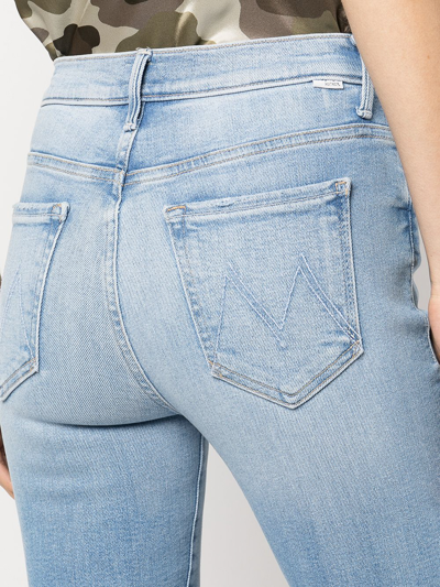 Shop Mother The Insider Cropped Jeans In Azul