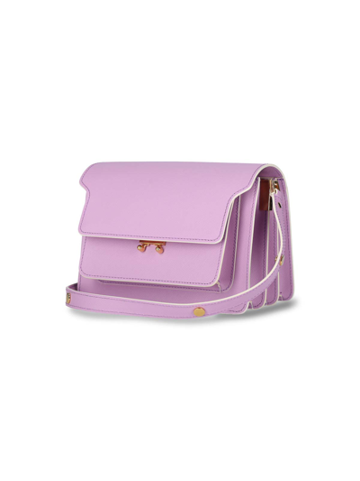Shop Marni Medium Shoulder Bag In Purple