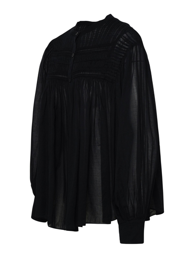 Shop Isabel Marant Plalia Shirt In Black Cotton
