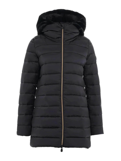 Shop Save The Duck Quilted Down Jacket In Black