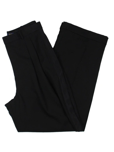 Shop Polo Ralph Lauren Womens High Rise Cuffed Dress Pants In Black