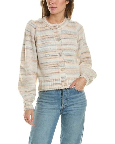 Shop French Connection Maly Space-dye Wool-blend Cardigan In Beige