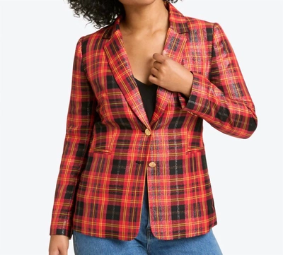 Draper James Blazer In Caroline Shimmer In Multi