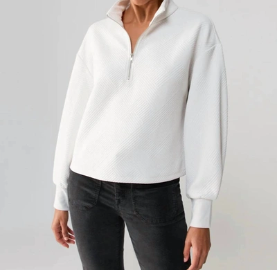 Shop Sanctuary Quilted Popover Top In White Sand