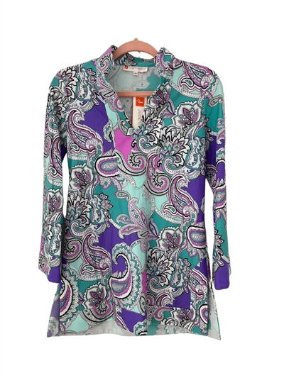 Shop Jude Connally Chris Tunic Top In Paisley Maxi Seamist In Multi
