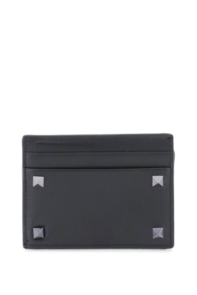 Valentino Rockstud Leather Card Holder